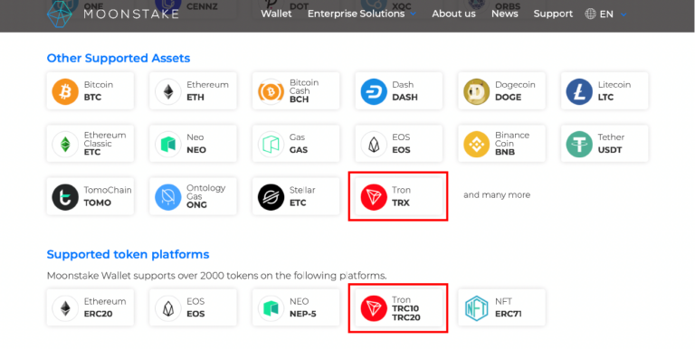 Moonstake Wallet Now Supports Staking of TRON (TRX)!