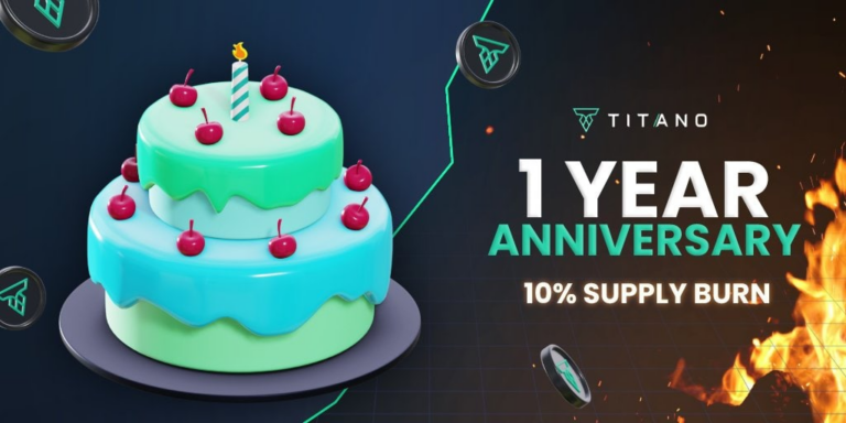Titano Celebrates its First Anniversary and Burns 10% of Total Supply