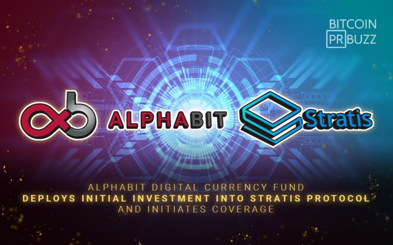 Alphabit Digital Currency Fund Deploys Initial Investment into Stratis Protocol and Initiates Coverage