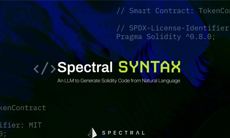 Spectral Launches Syntax, an LLM Enabling Web3 Users to Build Autonomous Agents and Deploy Onchain Products
